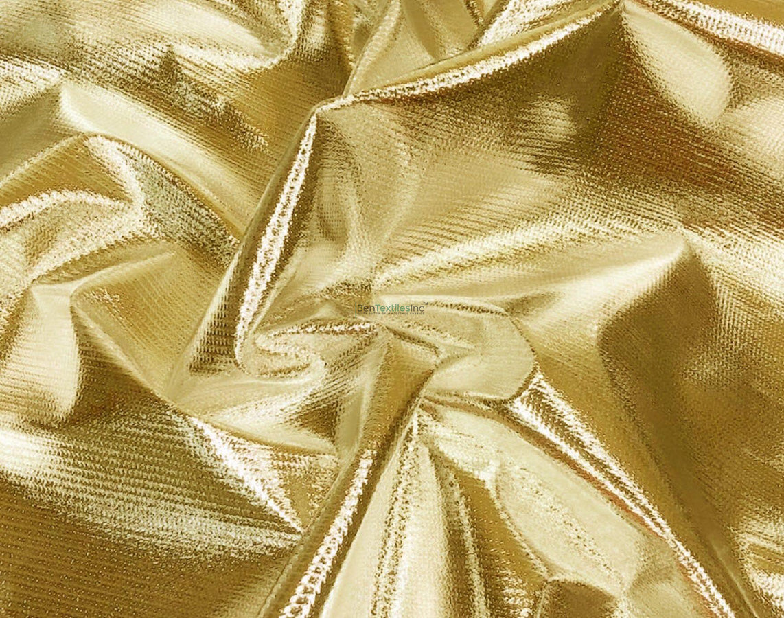 metallic fabric for dress Tricot Lame Fabric | Stiff Metallic Foil | 40