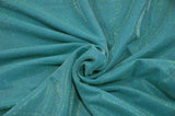 Stretch Glimmer Knit Fabric | 2 Way Stretch | 56" Wide | Metallic Glitter Spandex Knit Fabric | Fabric mytextilefabric Yards 0029 Dark Aqua 