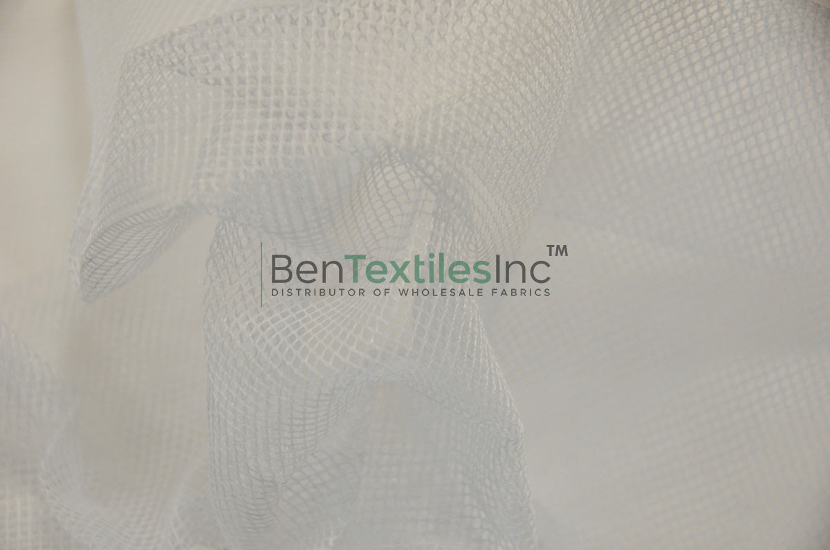 Hard Shape.net Black & White Italian Hard Net Crinoline Fabric | 54