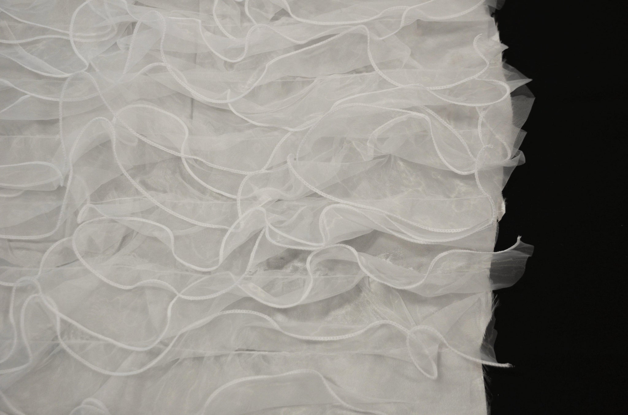 Layered Ruffles Textiles Organza Ruffled Taffeta Fabric | Layered Ruffle Taffeta Fabric | 57 In ...