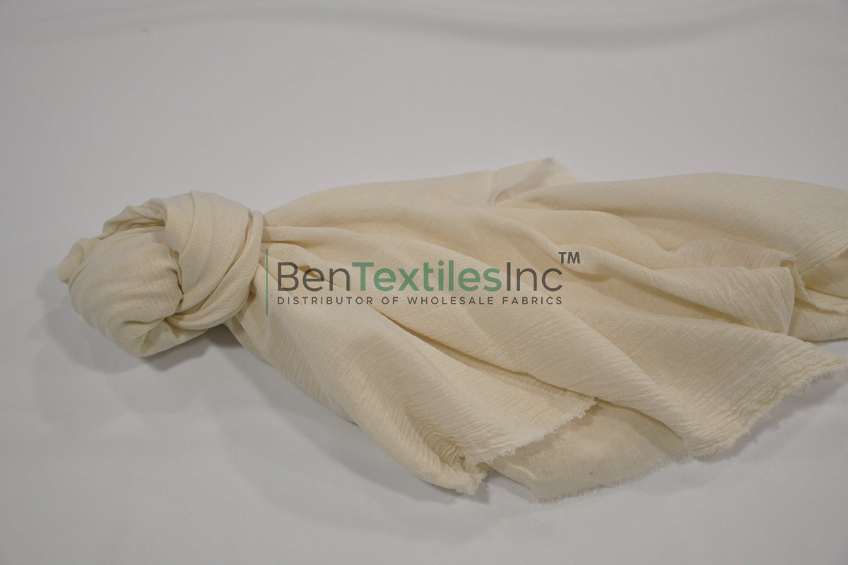 Cotton Gauze is an ultra light weight semi sheer cotton fabric. Great for  dresses, bathing suit cover ups, blouses, shirts, skirts and more. Fabric  is 100% Cotton and shrinkage will occur upon