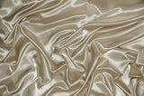 Stretch Charmeuse Satin Fabric | Soft Silky Satin Fabric | 96% Polyester 4% Spandex | Multiple Colors | Wholesale Bolt | Fabric mytextilefabric Champagne 