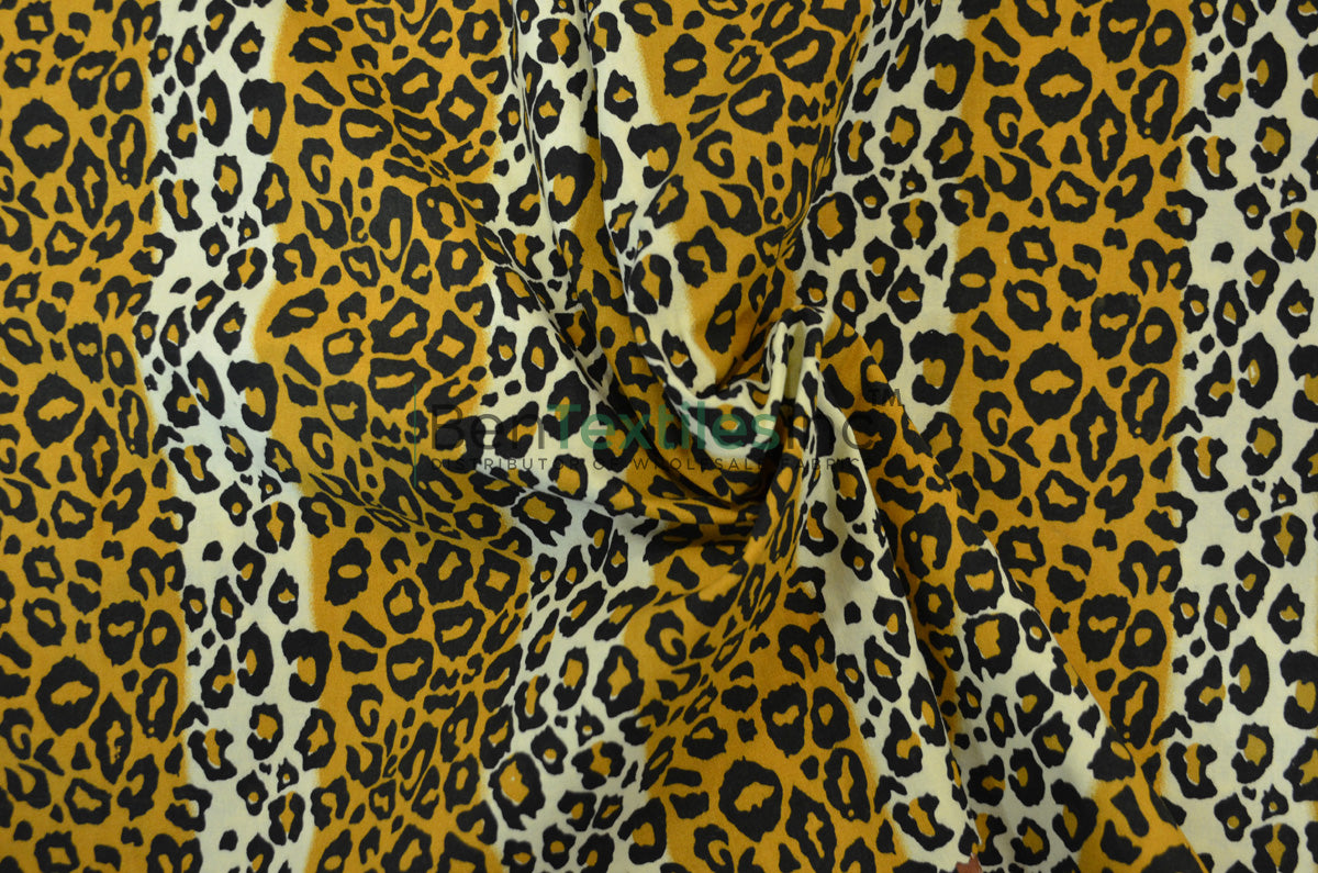 Leopard Cotton Print Fabric | 100% Cotton Animal Print | 60 Inch Wide | For Apparel Decor & Accessories