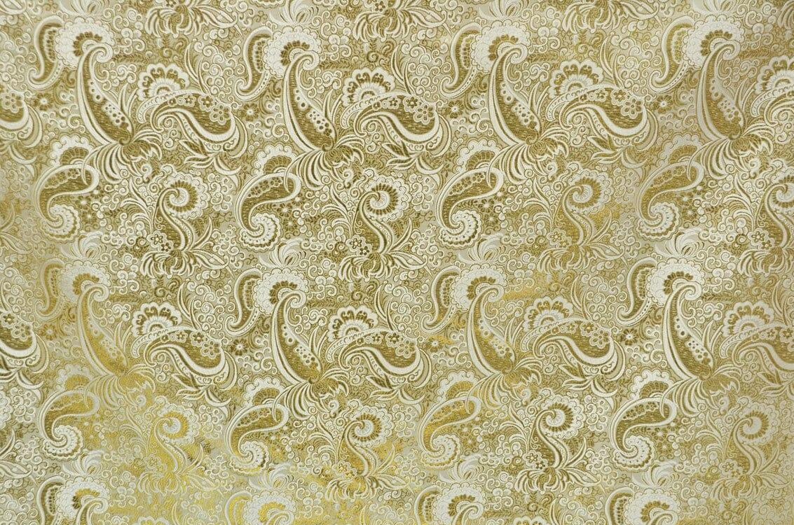 Oriental Metallic Paisley Brocade | 58" Wide | Silver and Gold Metallic Paisley Brocade | Fabric mytextilefabric 