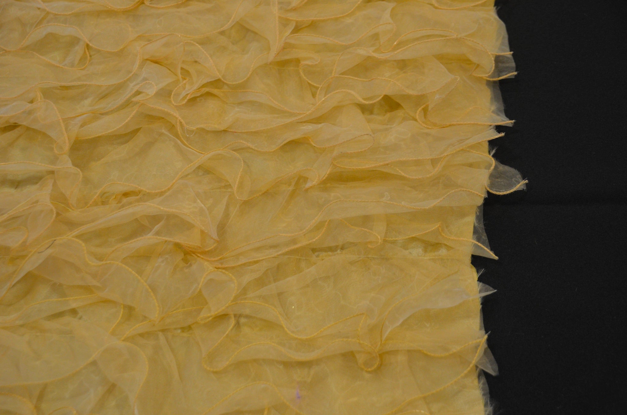 Textile Art Ruffles Organza Ruffled Taffeta Fabric | Layered Ruffle Taffeta Fabric | 57 In ...