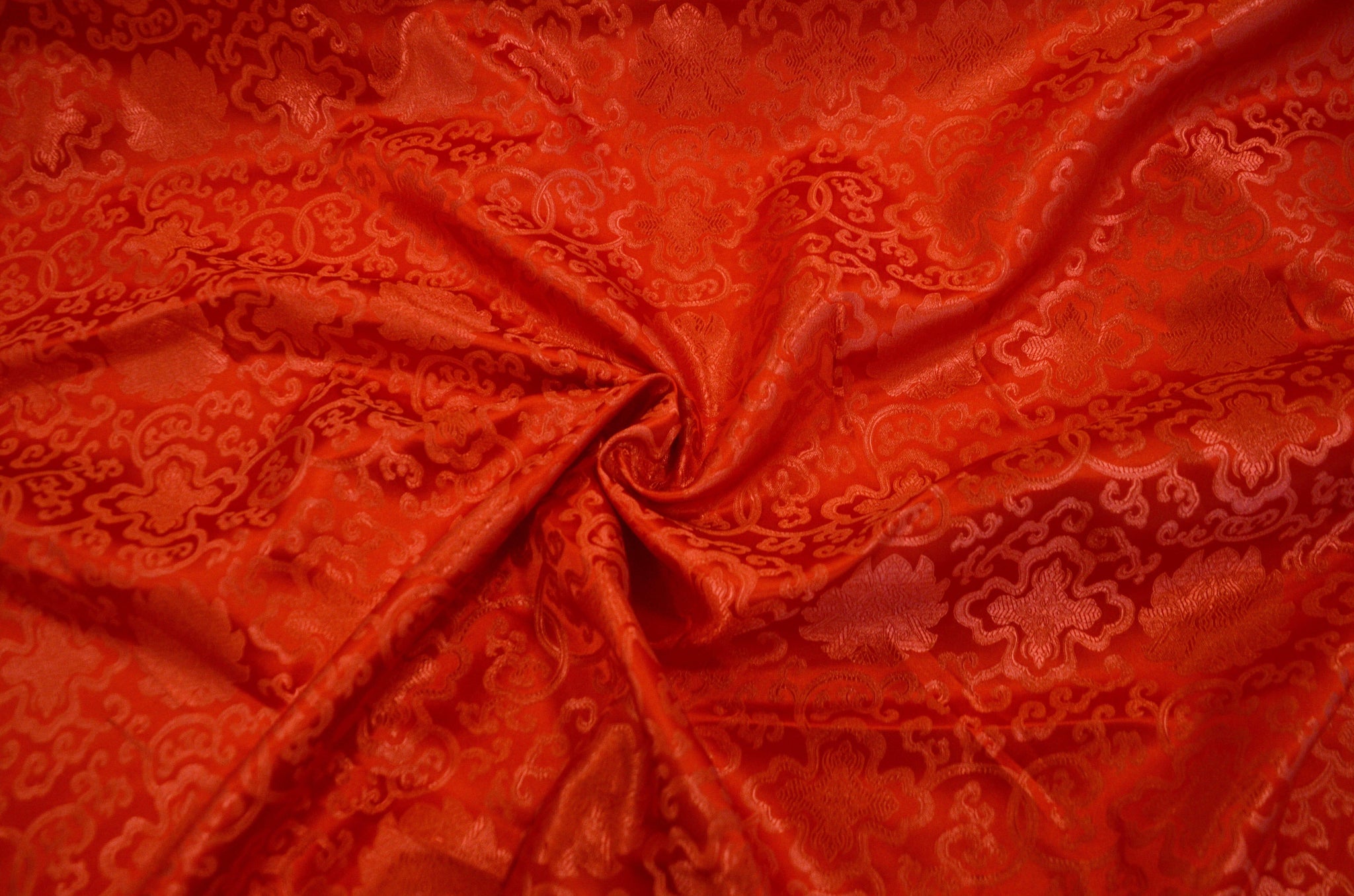 Oriental Medallion Brocade | Chinese Medallion Brocade | 48" Wide | Fabric mytextilefabric Yards Red Red 