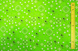 Bandana Cotton Print | Bandanna Fabric | 58/60" Wide | Multiple Colors | Fabric mytextilefabric Yards Lime 