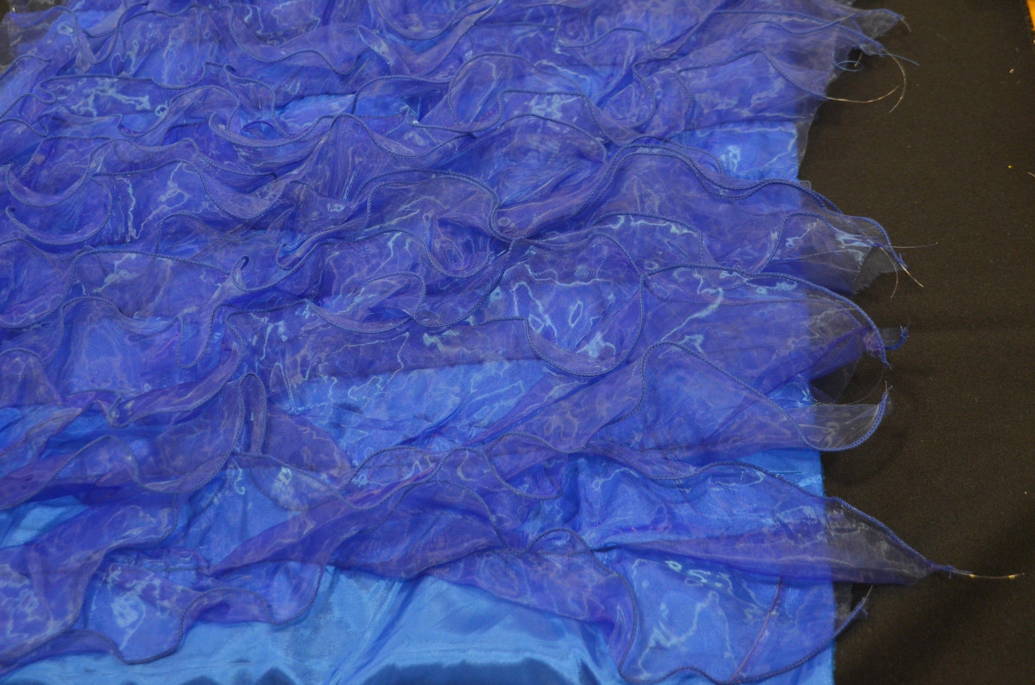 Layered Ruffles Textiles Organza Ruffled Taffeta Fabric | Layered Ruffle Taffeta Fabric | 57 In ...