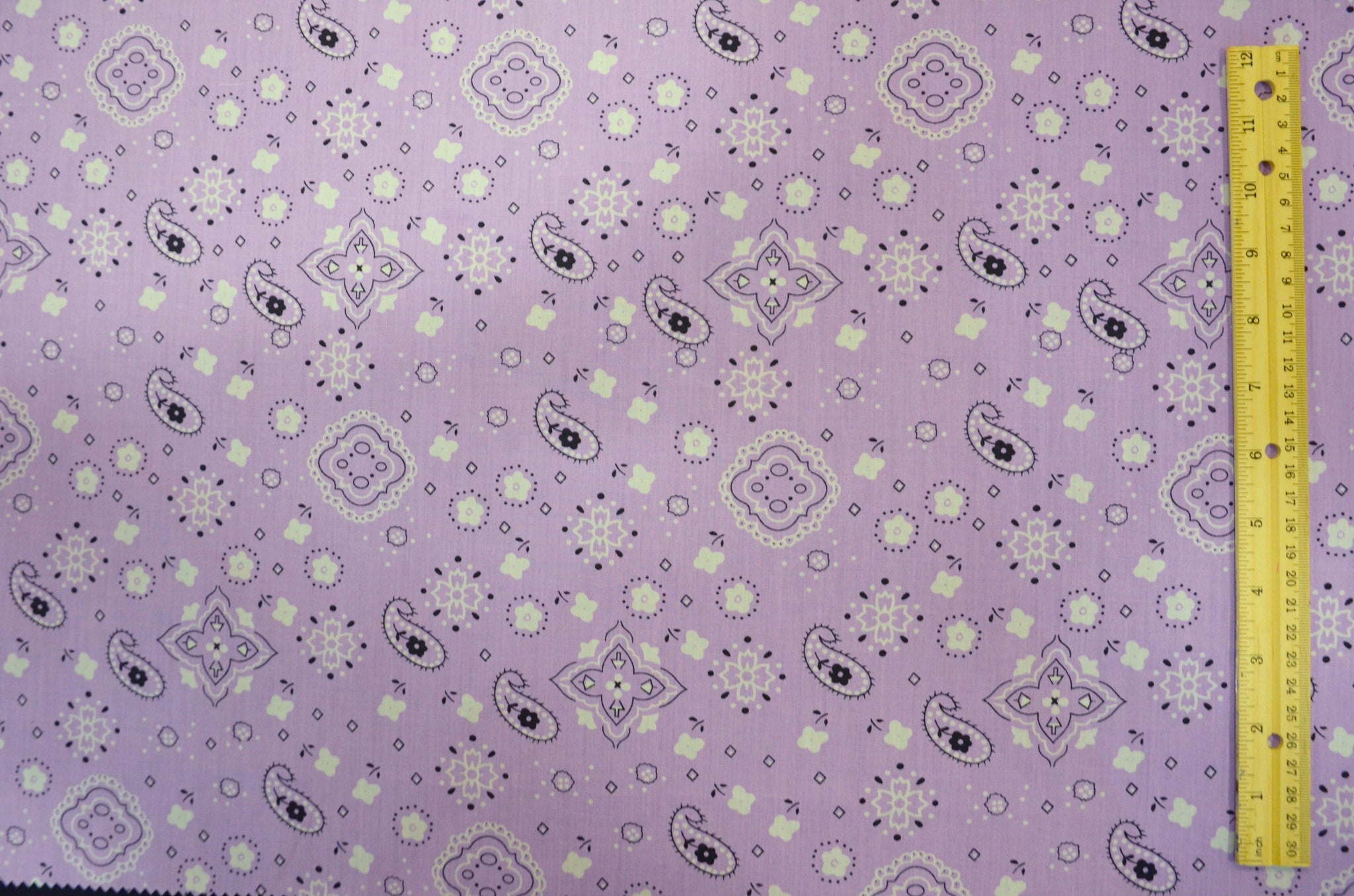 Bandana Cotton Print | Bandanna Fabric | 58/60" Wide | Multiple Colors | Fabric mytextilefabric Yards Lavender 