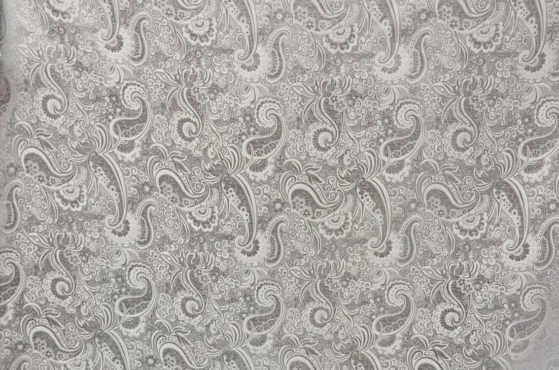 Oriental Metallic Paisley Brocade | 58" Wide | Silver and Gold Metallic Paisley Brocade | Fabric mytextilefabric 