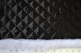 Quilted Satin Batting Fabric | 60" Wide | Padded Quilted Super Soft Satin | Silky Satin Quilted Padded Fabric | Jacket Liner Fabric | newtextilefabric Yards Black 