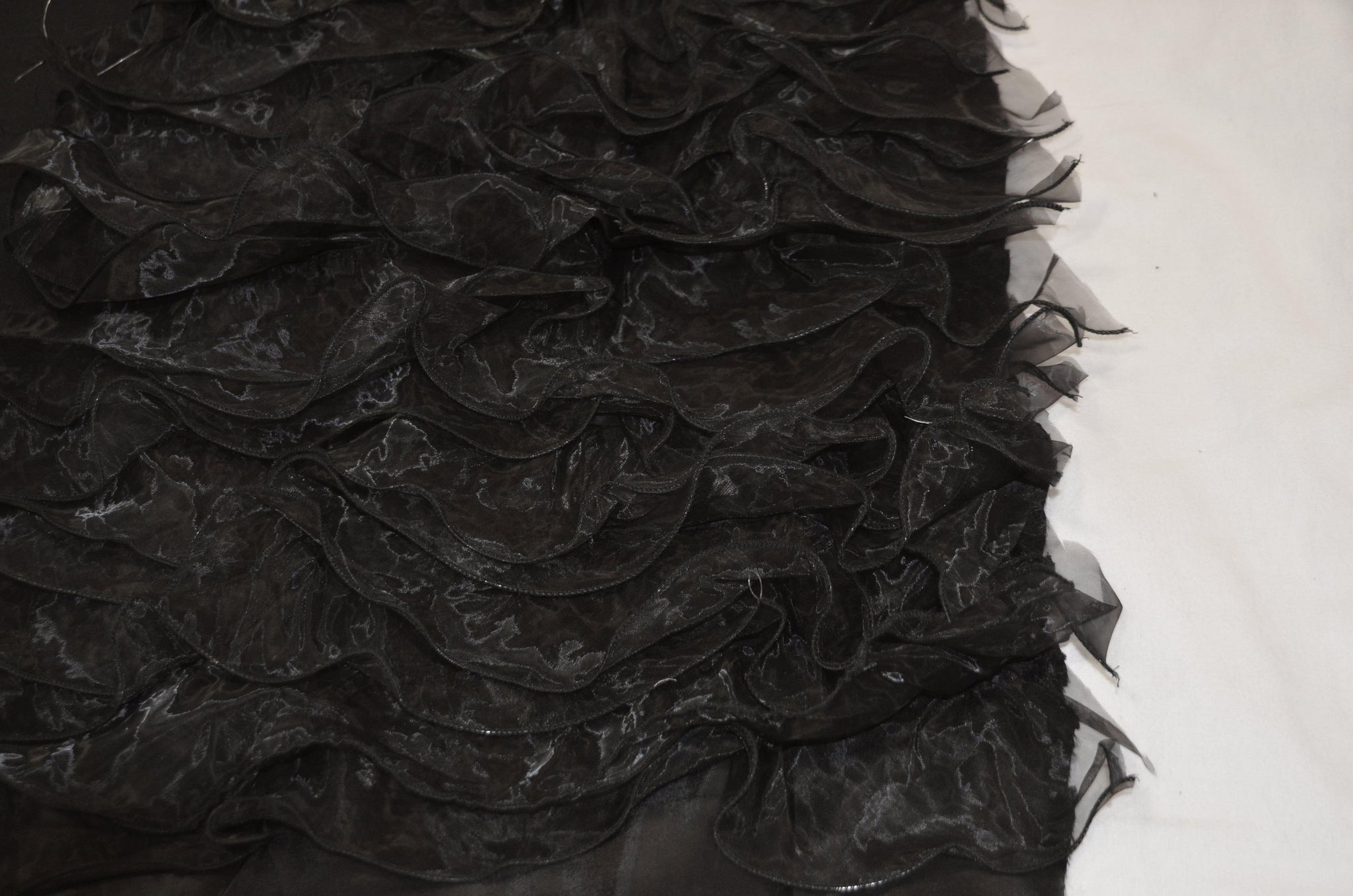 Layered Ruffles Textiles Organza Ruffled Taffeta Fabric | Layered Ruffle Taffeta Fabric | 57 In ...