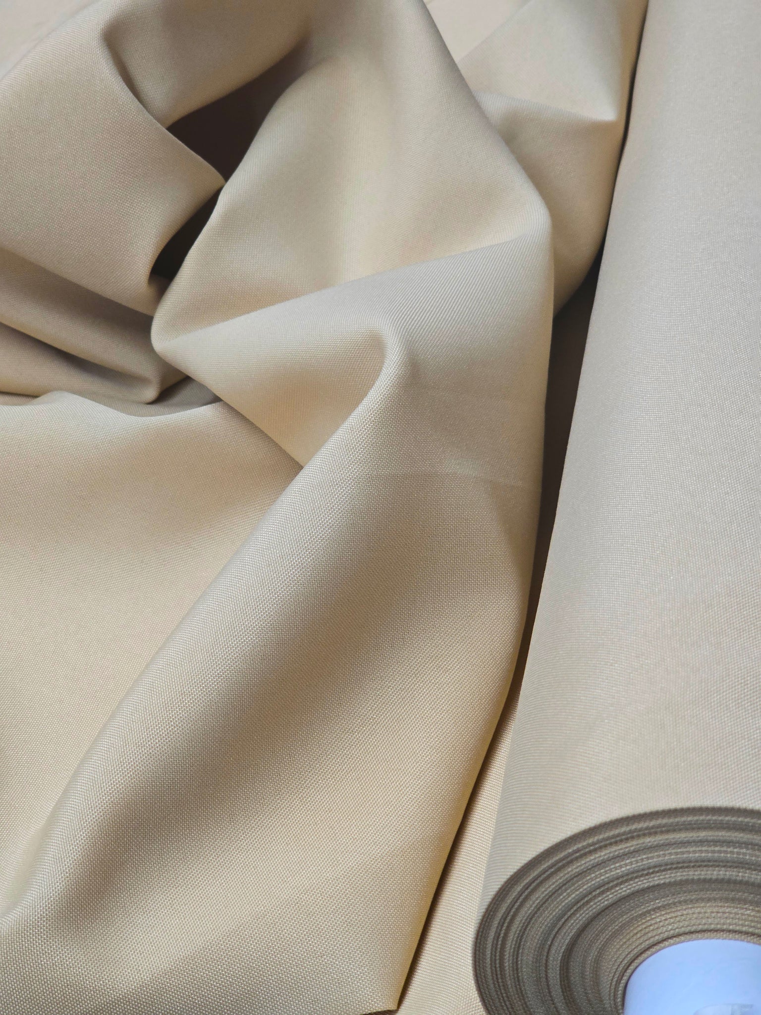 Extra Wide Polyester Fabric | IFR Inherently Fire Retardant | 120" Wide Poly Poplin for Seamless Tablecloths, Drapery & Curtains | Wrinkle Free & Washable