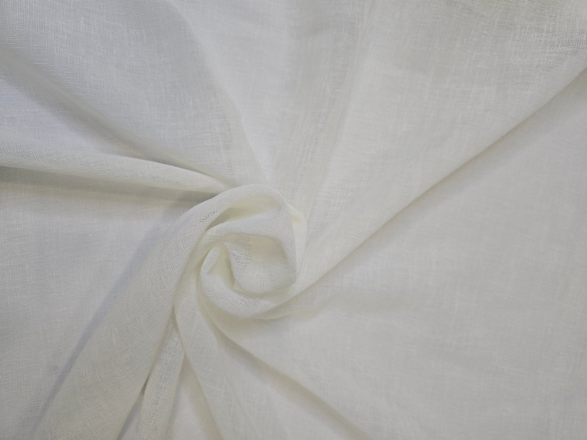 Extra Wide Turkish Sheer Fabric | 108" Wide Textured Sheer Linen for Drapery, Curtains & Backdrops