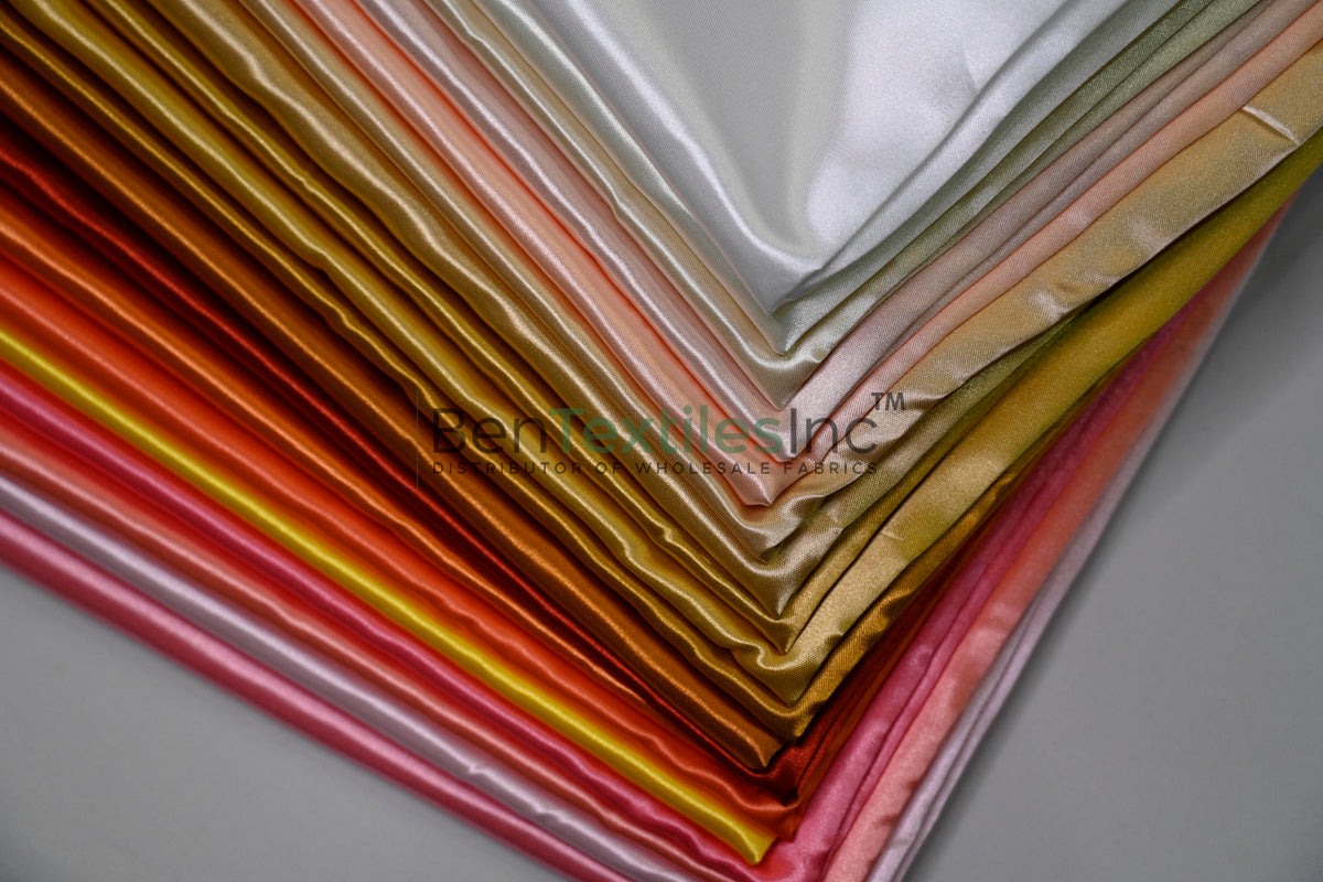 Bridal Satin Fabric | Shiny Bridal Satin | 60" Wide | Multiple Colors Available | For Gowns, Dresses & Event Décorv
