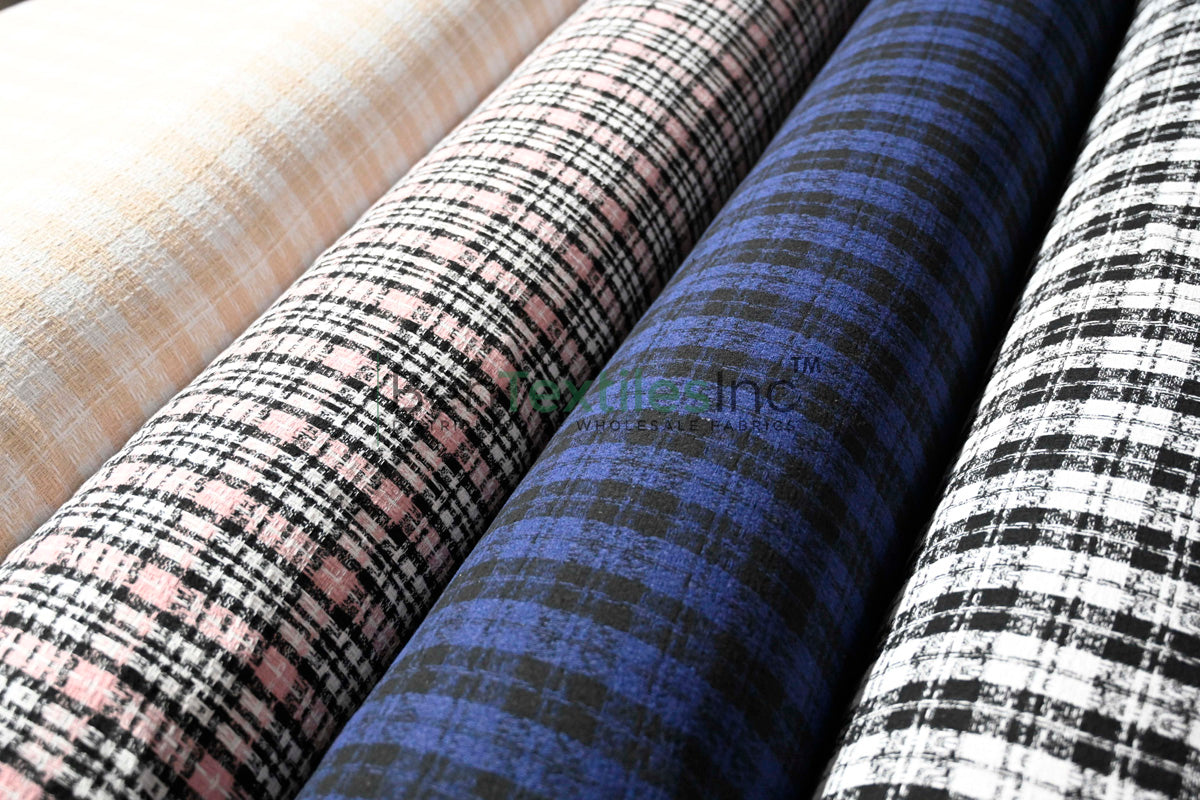 Classic Tweed Fabric | 60" Wide | Timeless Woolen Style Polyester Tweed