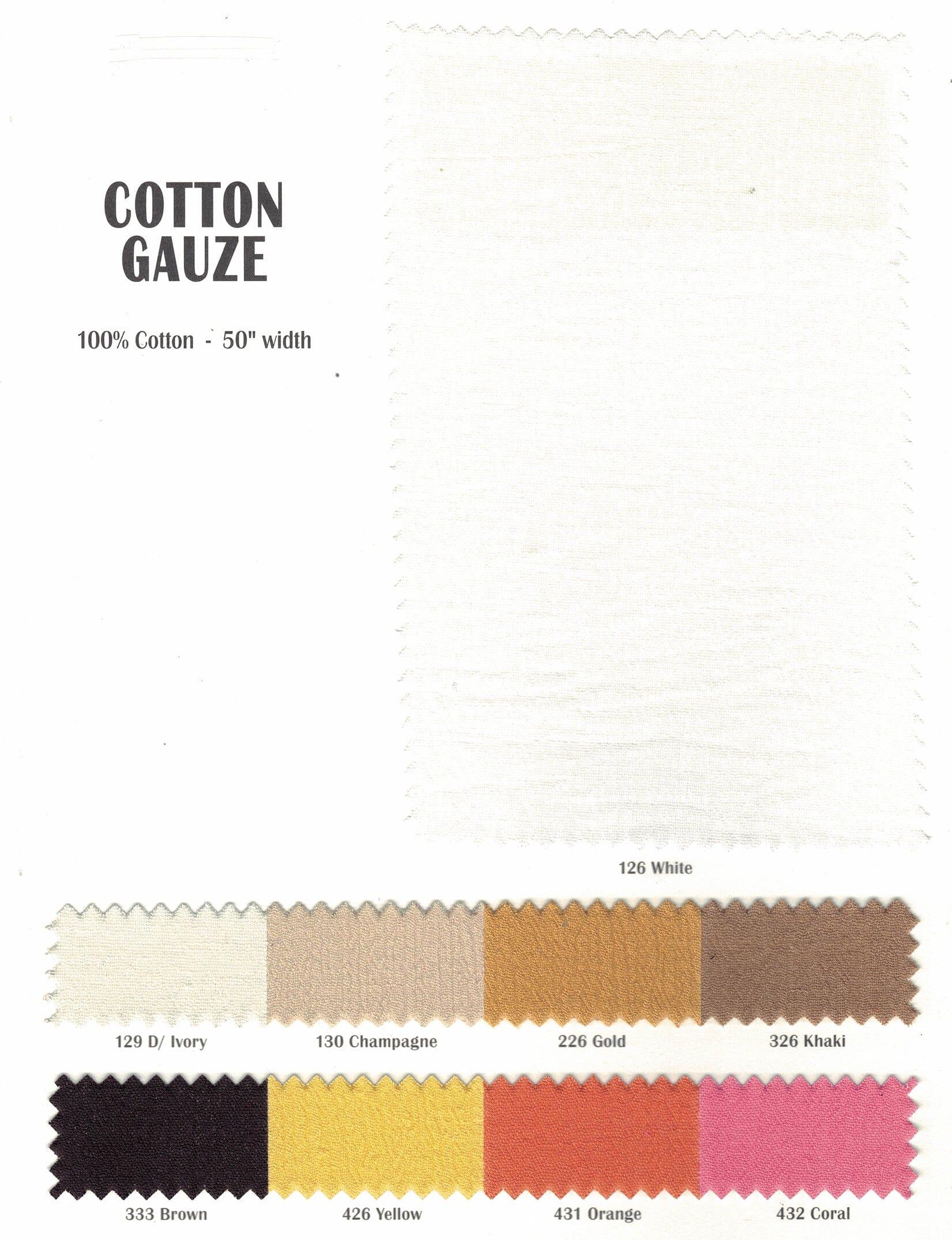 Cotton Gauze is an ultra light weight semi sheer cotton fabric