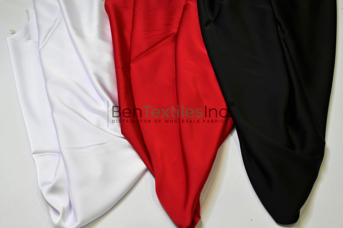 Double Sided Satin Fabric | 60" Wide | Luxurious Glossy Satin for Apparel & Décor