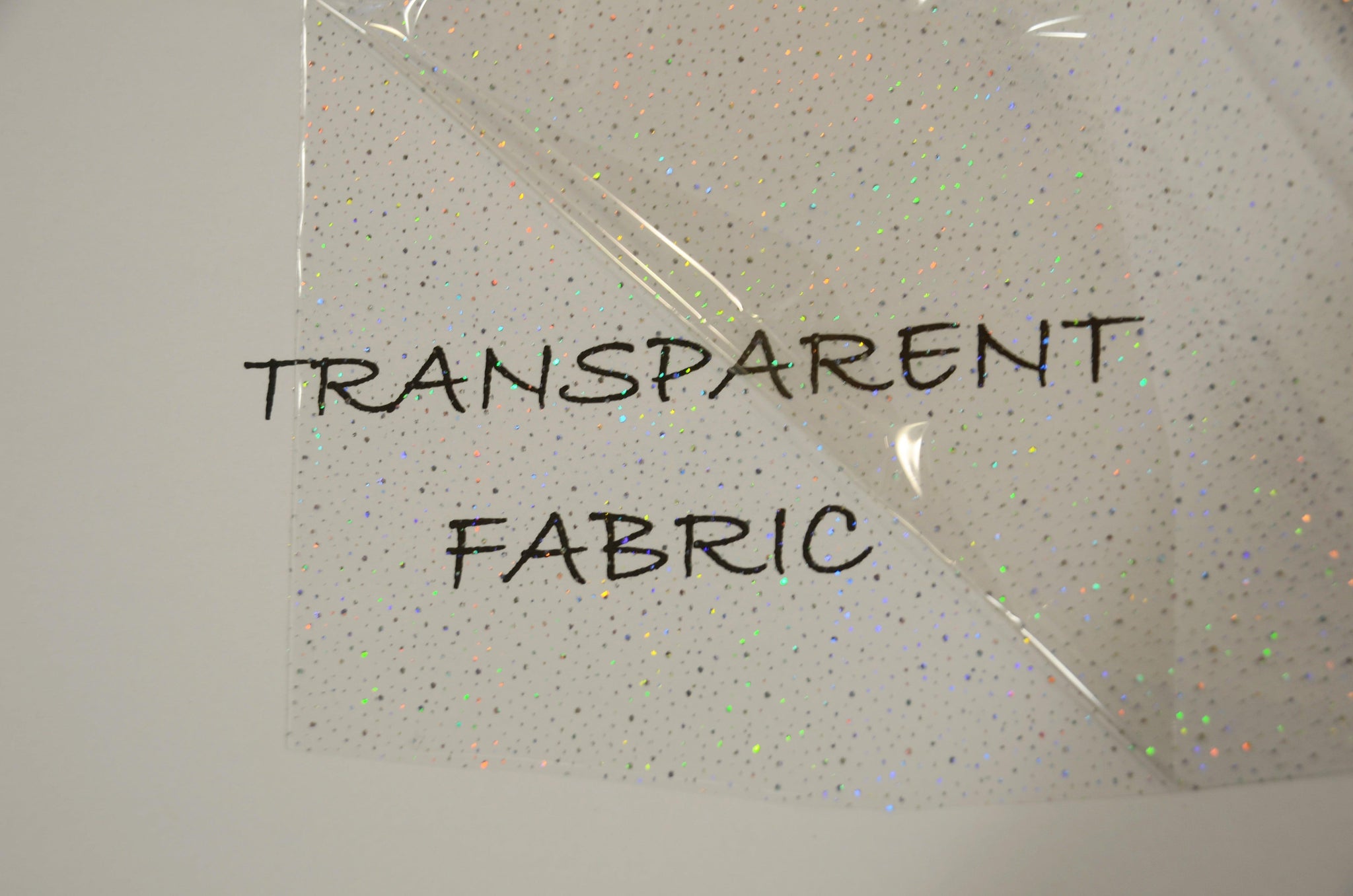 Transparent Glitter TPU Fabric | Holographic TPU Fabric Yard x 54" Wide | Rainbow & Waterproof TPU | Non Transparent | Soft Non Stretch | Fabric mytextilefabric 