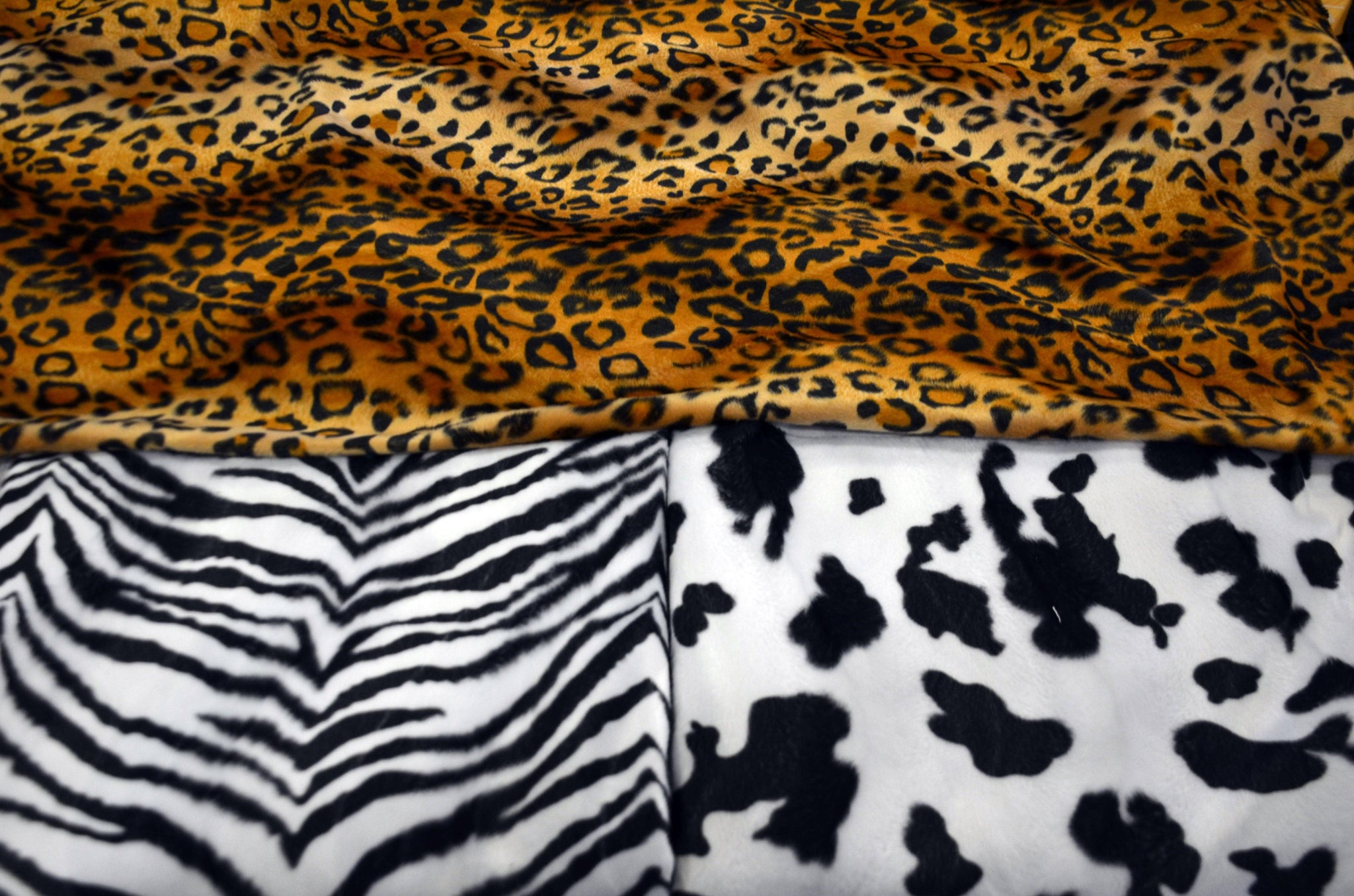 Velboa Faux Fur Fabric  | 60" Wide | Cow Velboa | Zebra Velboa | Leopard Velboa