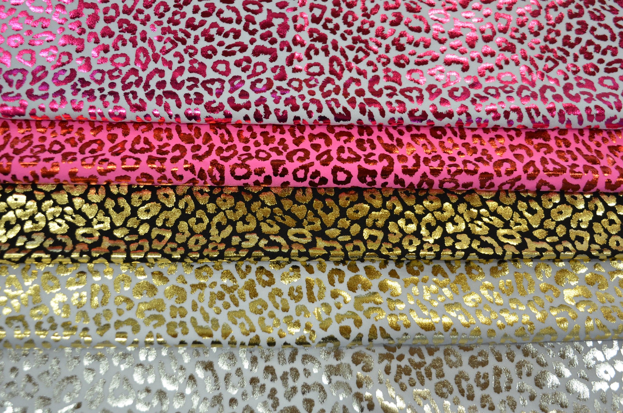 4 Way Stretch Dancewear Fabric | Cheetah Hologram Spandex Fabric | 58/60" Wide | Multiple Colors Available