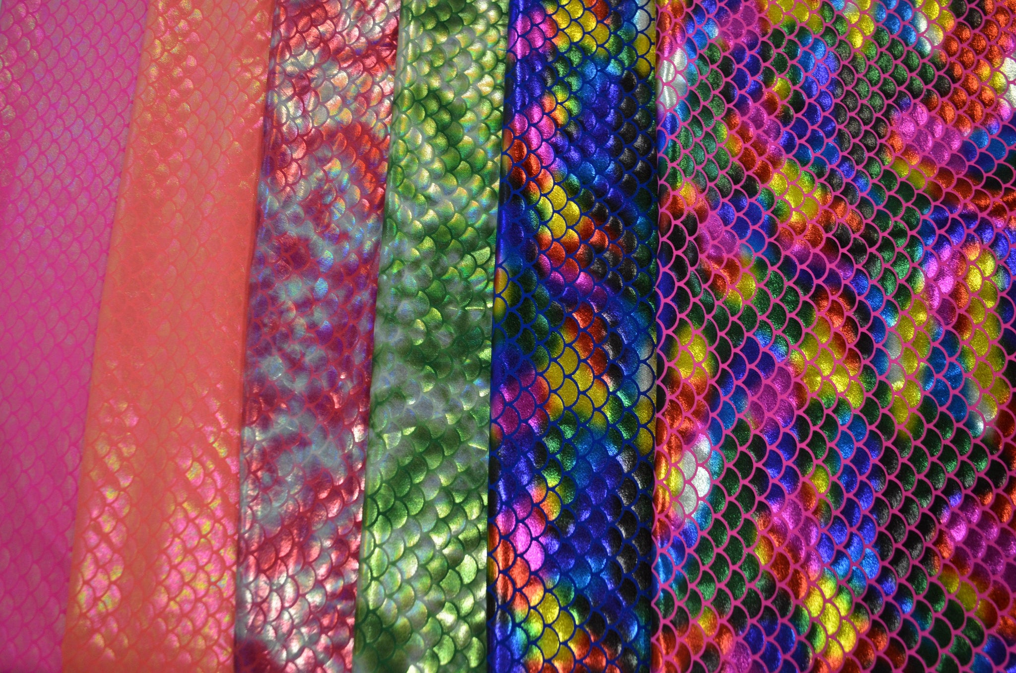 4 Way Stretch Dancewear Fabric | Paradise Mermaid Hologram Spandex | 58/60" Wide | Vibrant Colors for Costumes & Activewear