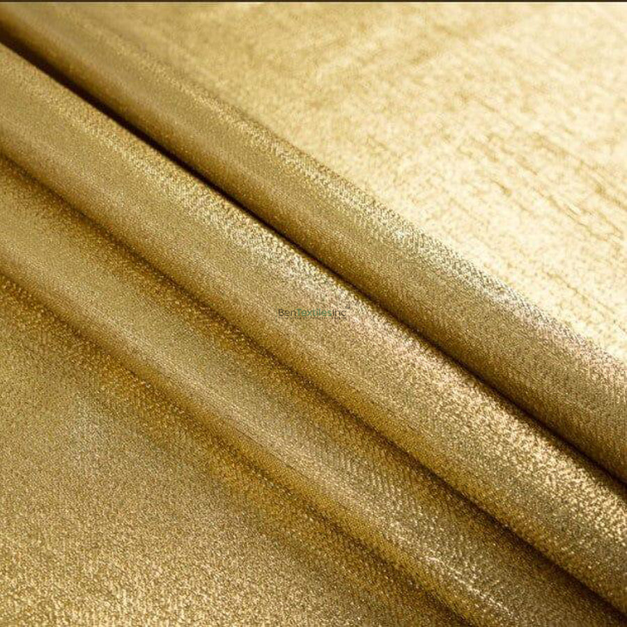 Metallic Lame Fabric | Reversible Satin Woven Lame | 60 Inch Wide | Gold and Silver