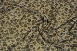 Animal Stretch Glimmer Knit Fabric | Cheetah | Leopard | Tiger | 2 Way Stretch | 56" Wide | Metallic Glitter Spandex Knit Fabric | Fabric mytextilefabric Yards Leopard Animal Print 