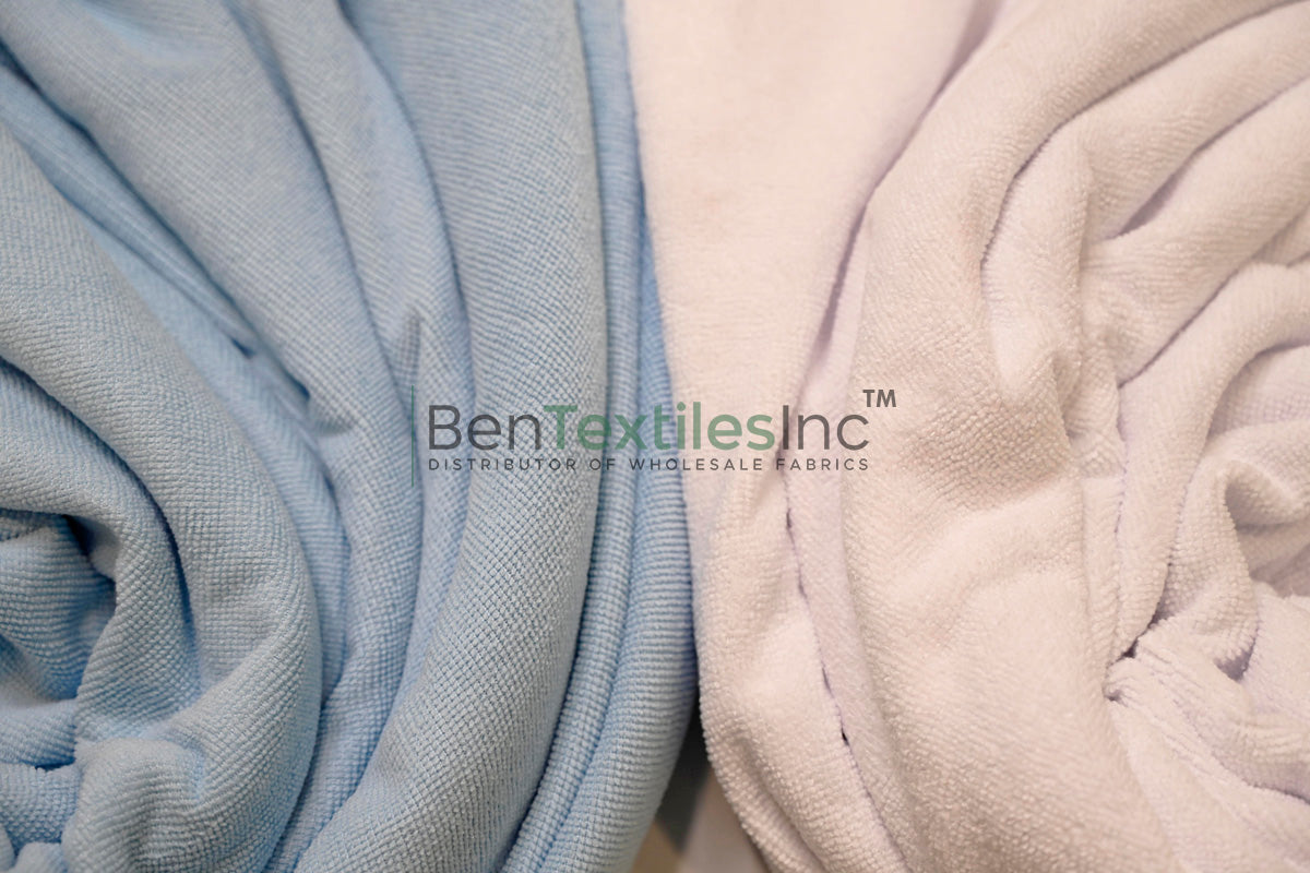 Microfiber Towel Fabric | Ultra-Absorbent Brushed Polyester | 58” Wide | Soft & Durable for Towels, Robes & Linens