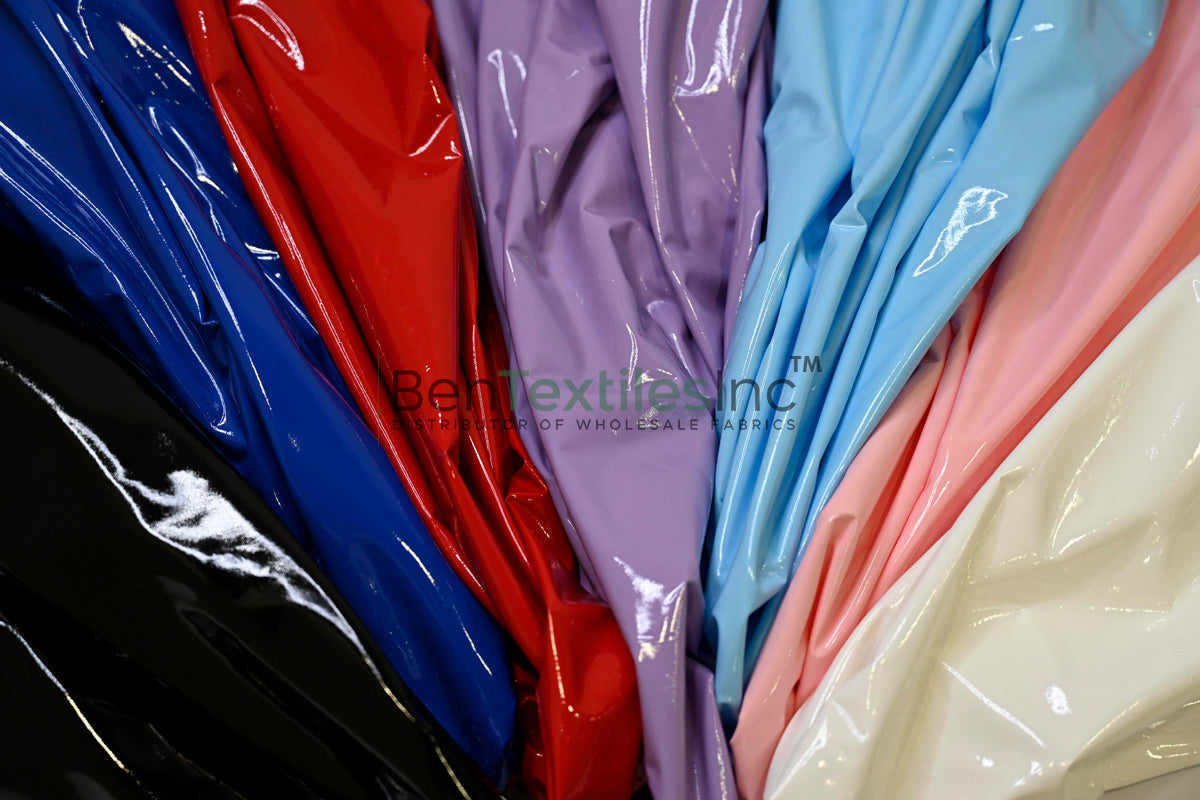 Shiny Patent Vinyl | 54” Wide | High-Gloss Faux Leather Fabric