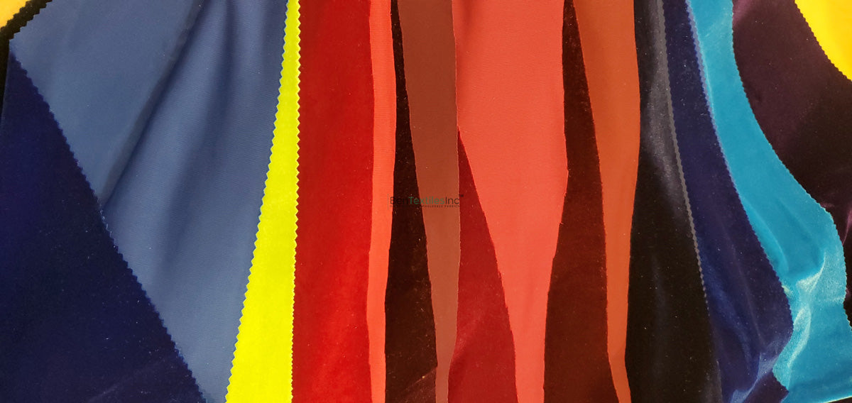 Stretch Velvet Fabric | Stretch Velvet Spandex | 58" Wide | Spandex Velour for Apparel, Costume, Cosplay, Drapes