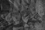 Organza Ruffled Mesh Fabric | Layered Ruffle Mesh Fabric | 57" Wide | Multiple Colors | Fabric mytextilefabric Yards Black 