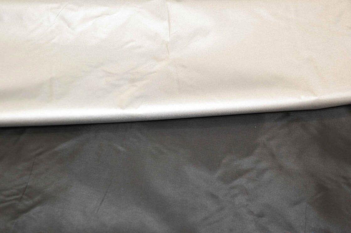 Waterproof Taffeta Coating Fabric | 60" Wide | Water Repellent Taffeta Fabric | Fabric Yards Black (Silver Back) 