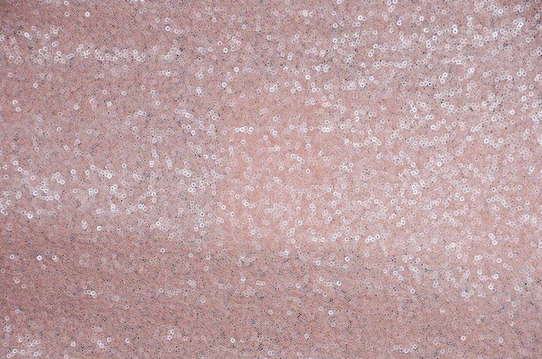 Glitz Mesh Sequins Fabric | 3mm Glitter Sequins | 52" Wide | Multiple Colors | Fabric mytextilefabric Yards Blush Pink (#10 Pink) 