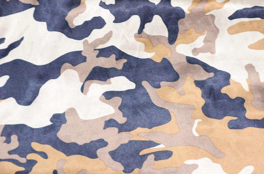 Army Camouflage Satin Print Fabric | Camo Charmeuse Satin | 60" Wide | Fabric mytextilefabric Bolts Brown Camouflage 