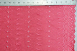 Polyester Cotton Eyelet Embroidery | Double Sided Border | 45" Wide | Multiple Colors | Fabric mytextilefabric Yards Coral 