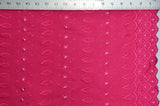 Polyester Cotton Eyelet Embroidery | Double Sided Border | 45" Wide | Multiple Colors | Fabric mytextilefabric Yards Fuchsia 