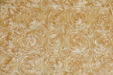 Rosette Satin Fabric | Wedding Satin Fabric | 54" Wide | 3d Satin Floral Embroidery | Multiple Colors | Wholesale Bolt | Fabric mytextilefabric Bolts Honey 