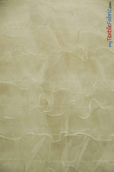 Organza Ruffled Mesh Fabric | Layered Ruffle Mesh Fabric | 57" Wide | Multiple Colors | Fabric mytextilefabric Yards Ivory 