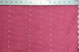 Polyester Cotton Eyelet Embroidery | Double Sided Border | 45" Wide | Multiple Colors | Fabric mytextilefabric Yards Mauve 