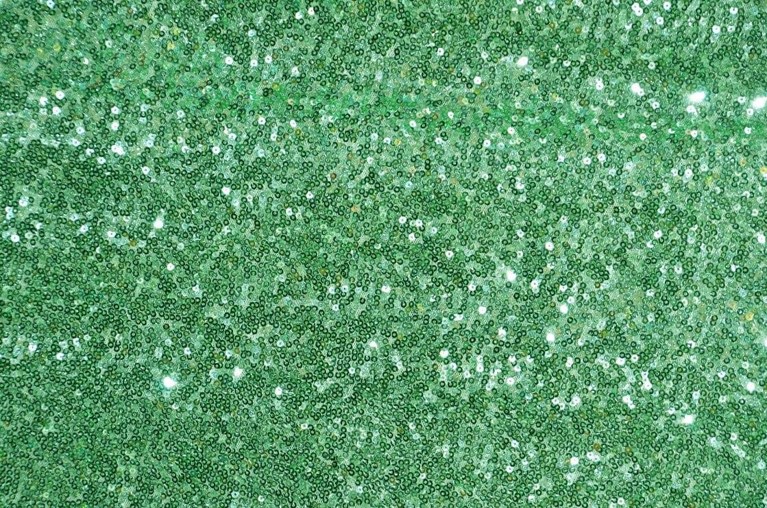 Glitz Mesh Sequins Fabric | 3mm Glitter Sequins | 52" Wide | Multiple Colors | Fabric mytextilefabric Yards Mint Shiny 