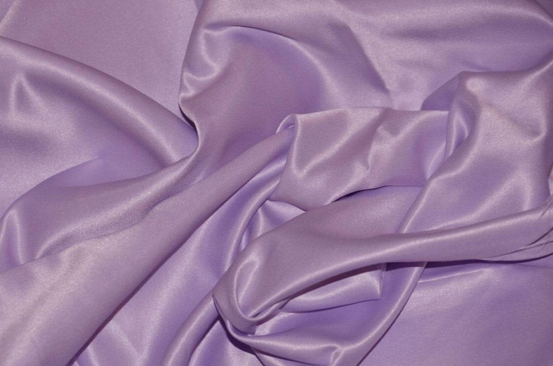 L'Amour Satin Fabric | Polyester Matte Satin | Peau De Soie | 60" Wide | Wholesale Bolt | Wedding Dress, Tablecloth, Multiple Colors | Fabric mytextilefabric Bolts Pale Lavender 