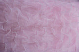 Organza Ruffled Mesh Fabric | Layered Ruffle Mesh Fabric | 57" Wide | Multiple Colors | Fabric mytextilefabric Yards Pink 