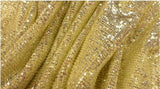 Pleated Glitz Sequins Fabric | Pleated Spandex Sequins Fabric | 56" Wide | Multiple Colors | newtextilefabric Yards Creative Gold 