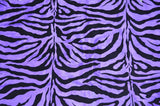 Zebra Flocking Taffeta | Flocking Velvet Zebra on Taffeta Fabric | 60" Wide | Curtains, Apparel, Cosplay, Costume, Decor | Fabric Yards Purple Zebra 