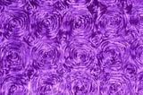 Rosette Satin Fabric | Wedding Satin Fabric | 54" Wide | 3d Satin Floral Embroidery | Multiple Colors | Wholesale Bolt | Fabric mytextilefabric Bolts Purple 