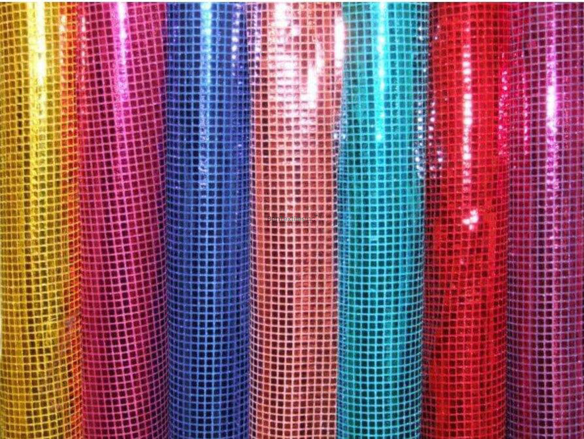 Square Sequins Fabric | Quad Sequins Fabric | 45" Wide | Multiple Colors | Decor and Costumes