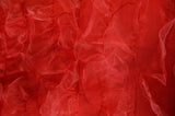 Organza Ruffled Mesh Fabric | Layered Ruffle Mesh Fabric | 57" Wide | Multiple Colors | Fabric mytextilefabric Yards Red 