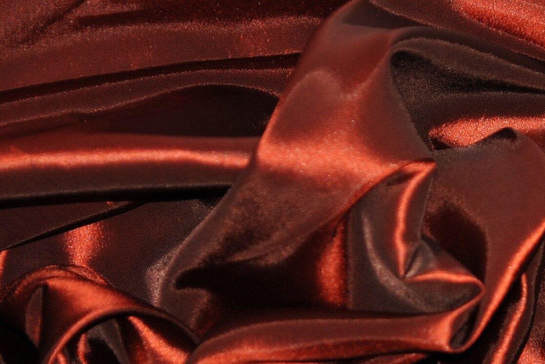 Taffeta Fabric | Two Tone Taffeta Fabric | Non Stretch Taffeta | 60" Wide | Multiple Solid Colors | Wholesale Bolt | Fabric mytextilefabric Bolts Rust 