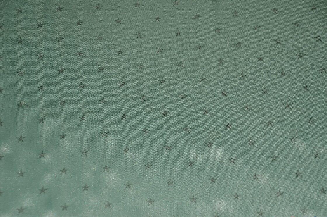 Mini Star Silky Satin Fabric | Soft Mini Star Charmeuse Fabric | 60" Wide | White Pink Mint | Fabric mytextilefabric Yards Mint Silver Star 